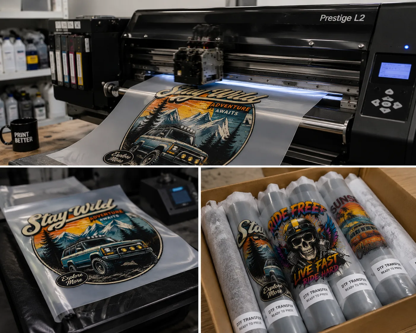 DTF transfers packed and ready to press